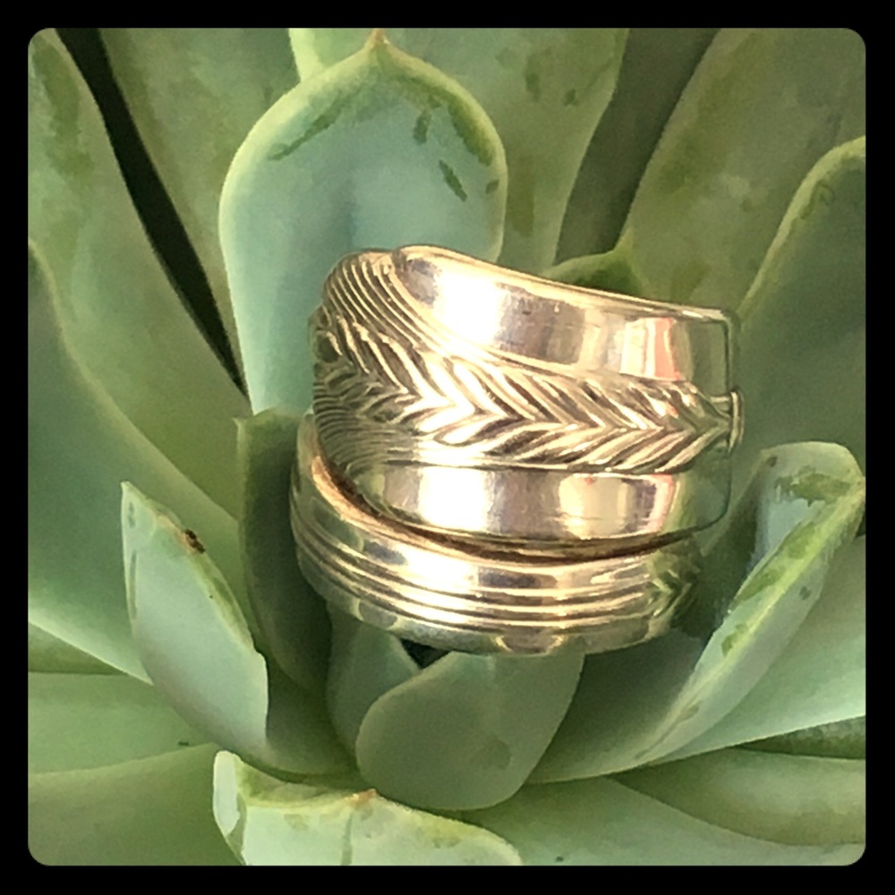 Silver spoon ring